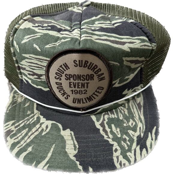 Casquette Vintage 80s Ducks Unlimited Sponsor Laurens County SC - Snapback YoungAn - Occasion